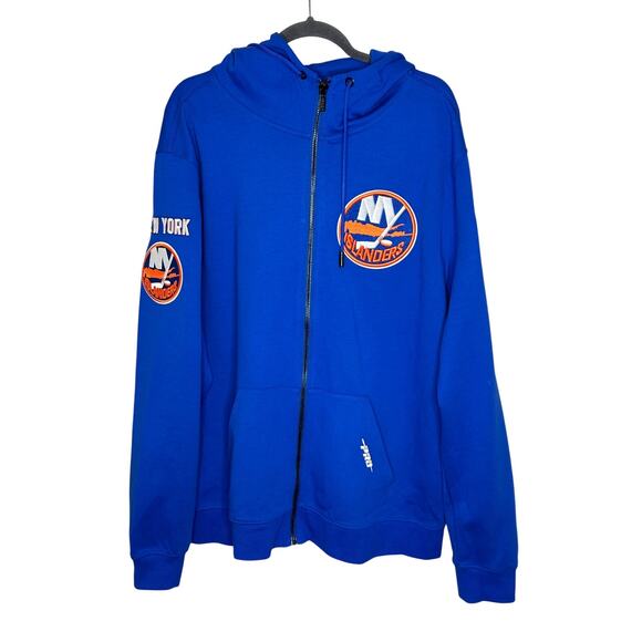 Pro Standard NWT NY Islanders Hoodie Team Logo Blue Orange Winter Streetwear 2X - Picture 1 of 13